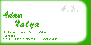 adam malya business card